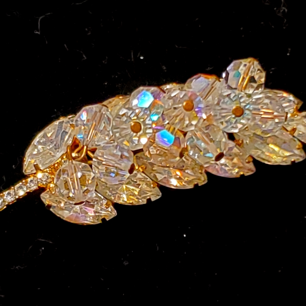 Juliana Bookpiece Crystal Leaf Brooch